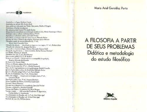 A Filosofia a partir de seus Problemas (1ª Parte)