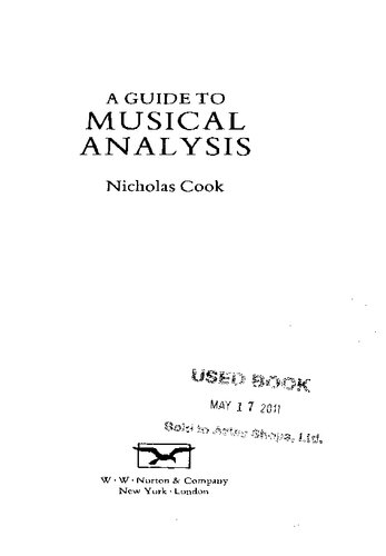 A Guide to Musical Analysis
