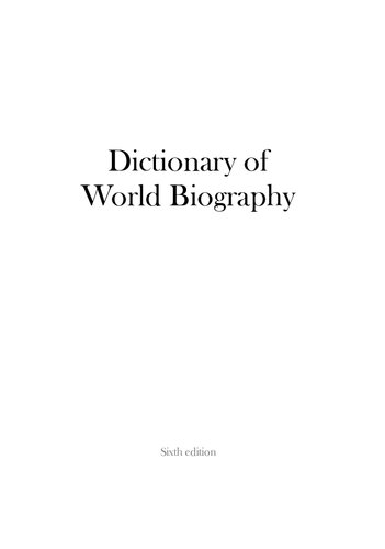 Dictionary of world biography