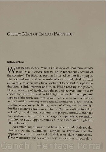 Guilty Men of India's Partition