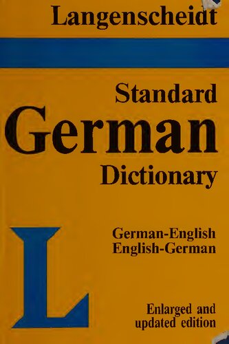Langenscheidt Standard German Dictionary: German-English, English-German