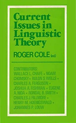 Current issues in linguistic theory
