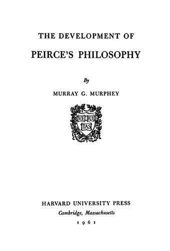 Development of peirces philosophy