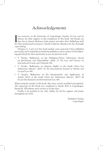 The South China Sea Arbitration: Toward an International Legal Order in the Oceans