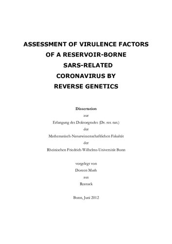 Assessment of virulence factors of a reservoir-borne SARS-related coronavirus by reverse genetics