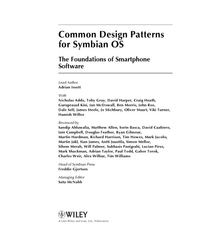 Common Design Patterns for Symbian OS: The Foundations of Smartphone Software (Symbian Press)