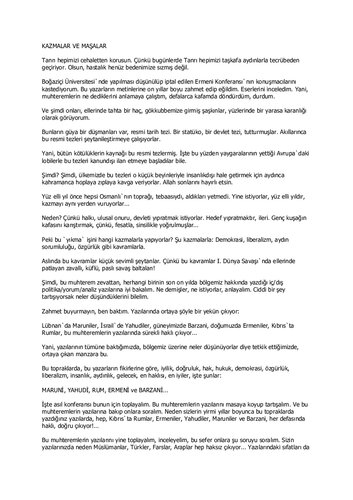 Kazmalar ve Maşalar