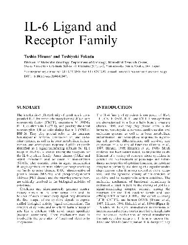 IL-6 Ligand and Receptor Family