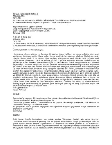 Atinalıların Devleti