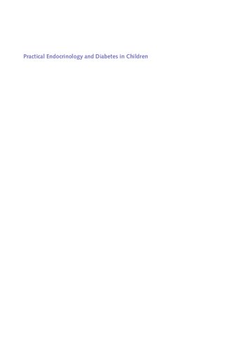 Practical endocrinology and diabetes in children