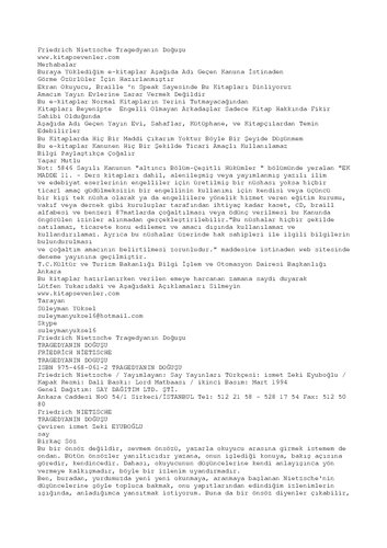 Tragedyanın Doğuşu