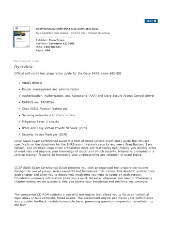 CCSP SNRS Exam Certification Guide