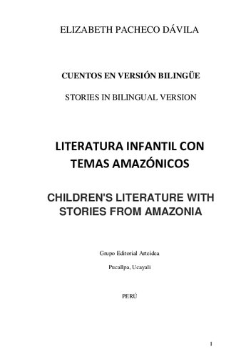 Literatura infantil con temas amazónicos. Chlidren's Literatur with Stories from Amazonia