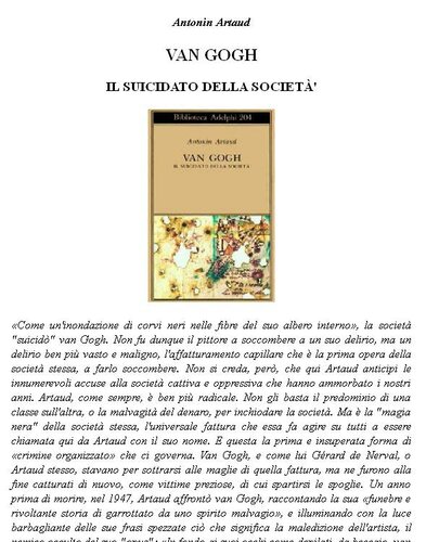 Van Gogh. Il suicidato della società