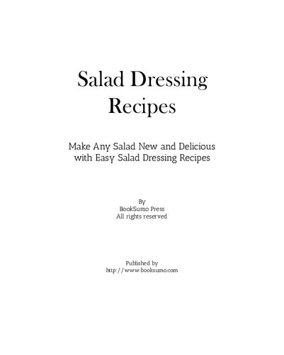Salad Dressing Recipes