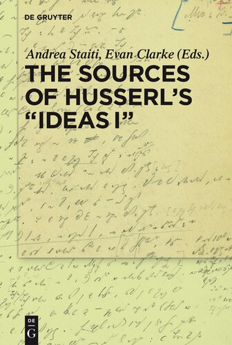 The Sources of Husserl’s 'Ideas I'