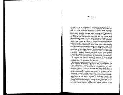The Singapore Dilemma: The Political and Educational Marginality of the Malay Community (South-East Asian Social Science Monographs)