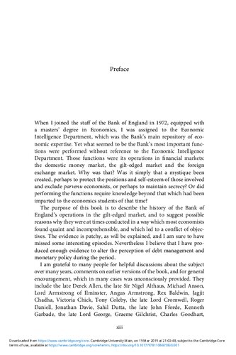 The Bank of England and the Government Debt: Operations in the Gilt-Edged Market, 1928–1972