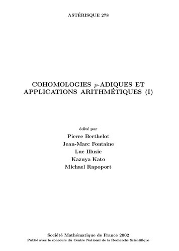 Cohomologies p-adiques et applications arithmétiques