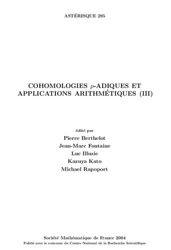 Cohomologies p-adiques et applications arithmétiques