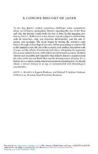 A concise history of Japan