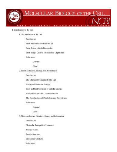 Molecular Biology of the Cell