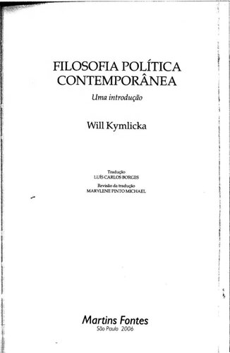 Filosofia política contemporânea; uma introdução