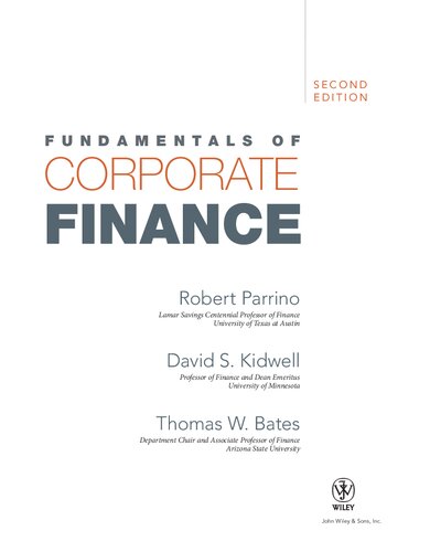 Fundamentals of Corporate Finance