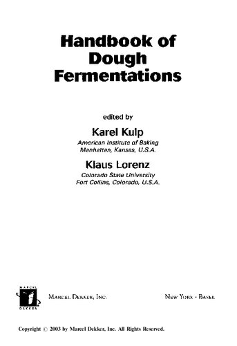 Handbook of Dough Fermentations