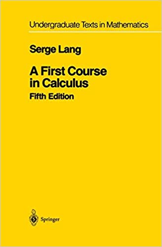 A First Course in Calculus, 5e