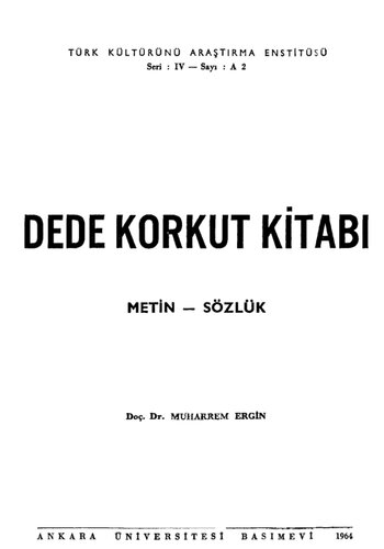 Dede Korkut Kitabı Metin-Sözlük TKAE 1964-145