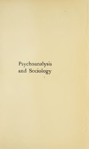 Psychoanalysis and Sociology