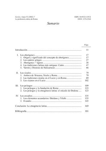 La prehistoria mítica de Roma: Introducción a la etnogénesis latina (Gerión. Revista de Historia Antigua. Anejos)