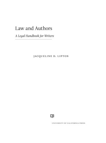Law and Authors: A Legal Handbook for Writers