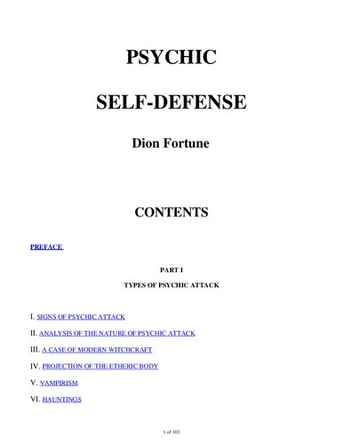 Psychic Self-Defense