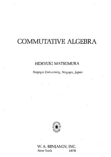 Commutative Algebra