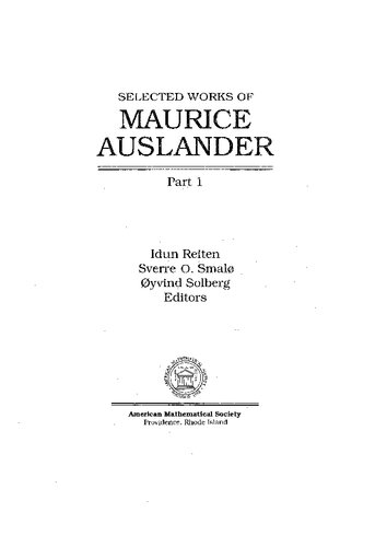Selected Works of MAURICE AUSLANDER