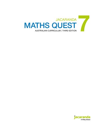 Jacaranda Maths Quest 7 Australian Curriculum