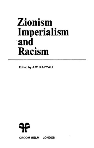 Zionism, Imperialism, And Racism