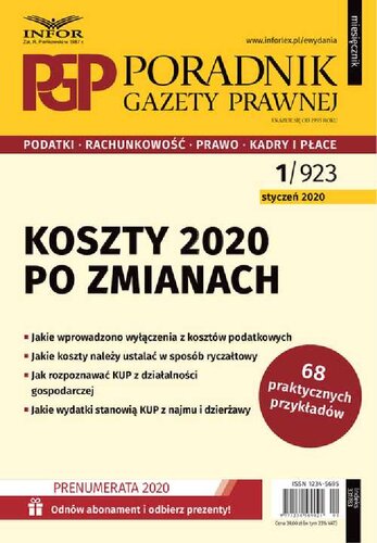 Koszty 2020 po zmianach - Poradnik Gazety Prawnej