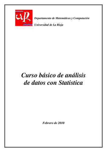 Curso básico de análisis de datos con Statistica