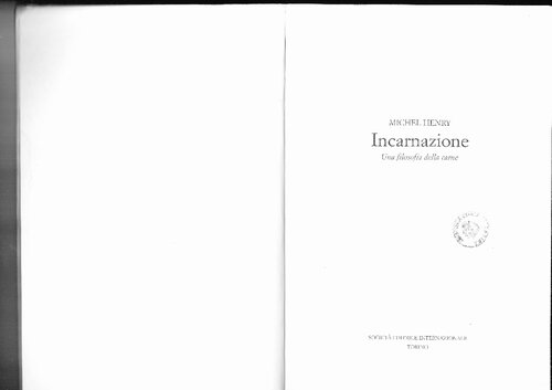 Incarnazione. Una filosofia della carne