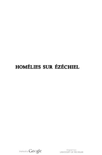 Homélies sur Ézéchiel