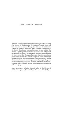 Constituent Power: A History