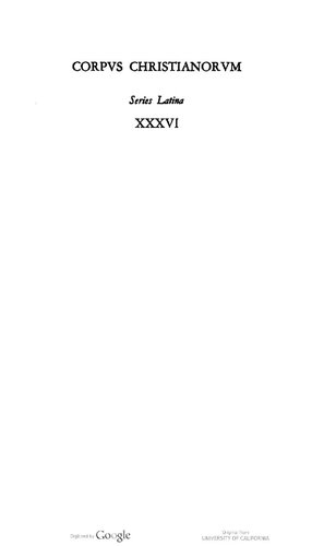 Sancti Aurelii Augustini In Iohannis Evangelium tractatus CXXIV