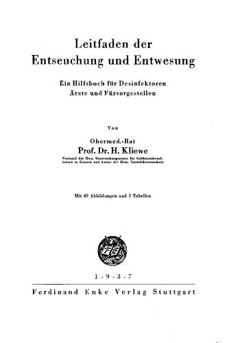 Leitfaden der Entseuchung und Entwesung