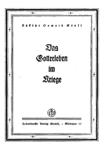 Das Gotterleben im Kriege
