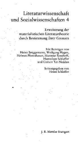 Zur Archäologie der marxistischen Geschichts- und Literaturtheorie  Die sogenannte 'Sickingen-Debatte'