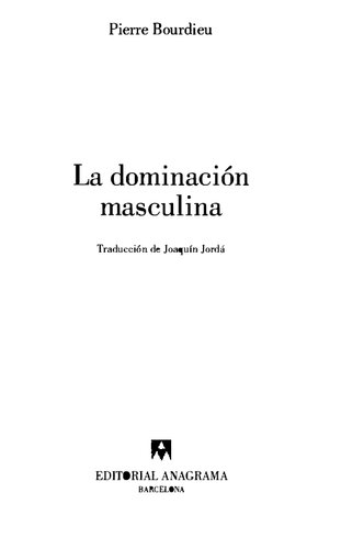 La dominación masculina