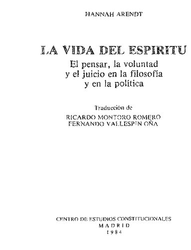 La vida del espíritu